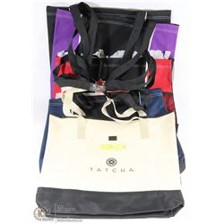 LOT OF 5 TOTE BAGS MADE OF CANVAS   NEW