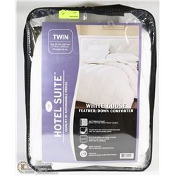 TWIN SIZE FEATHER GOOSE DOWN COMFORTER