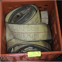 CRATE OF SLINGS & SLINGS WITH RATCHETS