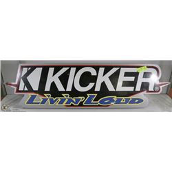 KICKER LIVING LOUD COUNTER TOP SIGN 3 FEET LONG