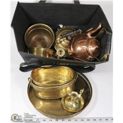 LOT OF VARIOUS BRASS & COPPER ITEMS