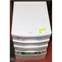 WHITE 4 DRAWER STORAGE CONTAINER