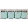 Image 1 : SET OF 4 MASON GLASS 80 OZ STORAGE CONTAINERS.