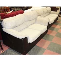 ESTATE MICROFIBER & LEATHERETTE SOFA &