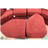 Image 2 : NEW RED FABRIC 4PC SOFA  SECTIONAL INCL
