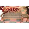 Image 1 : SUNRISE BACK WOOD BENCH 48" WIDE W/15" SQUARE SIDE