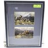 Image 1 : GRIZZLY AND BIG HORN FRAMED AND MATTED BY