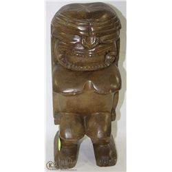 KILN DRIED MONKEY POD CARVED FIGURE 12" TALL