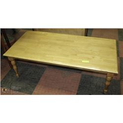 LIGHT BROWN SOLID WOOD COFFEE TABLE