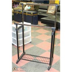 ADJUSTABLE HEIGHT CLOTHES RACK
