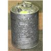 Image 1 : VINTAGE LARGE GALVANIZED CN RAIL LIQUID CONTAINER.