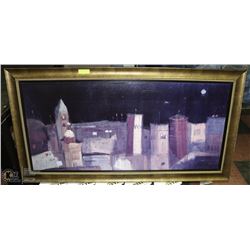 FRAMED NOTTURNO CITY BY THE NIGHT SIGNED PICTURE