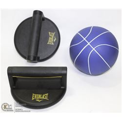 EVERLAST 10LB MEDICINE BALL AND 2 EVERLAST PUSH UP