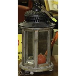HURRICANE LANTERN WITH CANDLE  16"