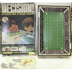 VINTAGE COLECO WORLD OF SPORTS FOOTBALL GAME.