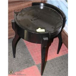 WOOD ROUND SIDE TABLE