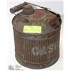 Image 1 : VINTAGE GAS CAN WITH WOODEN HANDLE.