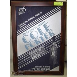 VINTAGE SHOWCARD (ORIGINAL) "AN EVENING WITH COLE