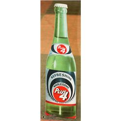 1950S VINTAGE PLUS 4 SODA ADVERTISING SIGN.