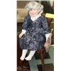 Image 1 : VINTAGE ESTATE DOLL WITH WOOD CHAIR