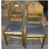 Image 1 : PAIR OF VINTAGE WOOD CHAIRS