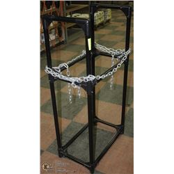 METAL "CERTIFIED" BLACK 4-TIRE STORAGE