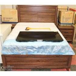 NEW QUEEN SIZE BEDFRAME WITH 2 NIGHT STANDS ON