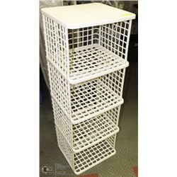 3 TIER PLASTIC STORAGE SHELF