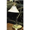 Image 1 : BRASS & FROSTED GLASS DESK LAMP.