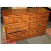 Image 1 : BROWN WOOD 6-DRAWER DRESSER