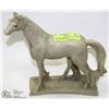 Image 1 : 1' TALL ALABASTER HAND CARVED HORSE FROM MEXICO.