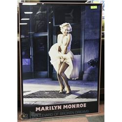 MARILYN MONROE FRAMED POSTER 47" TALL X 43" WIDE