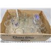 Image 1 : 9) BOX OF MUGS - SOME CLEAR GLASS, SOME WITH