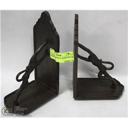 CAST IRON MONKEY BOOK ENDS OR DOOR STOPS