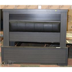 NEW QUEEN SIZE PADDED BOOKSHELF BEDFRAME