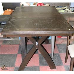 WOOD TONE BAR TABLE WITH LEAF 71X40X36