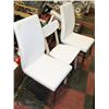 Image 1 : GROUP OF 3 ASSORTED WHITE SIDECHAIRS