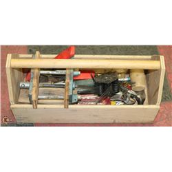 WOOD TOOL BOX WITH VISE