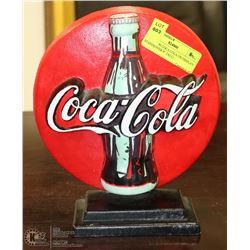 CAST IRON COCA COLA ON DISPLAY STAND(OVER 9" TALL)