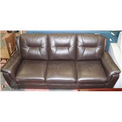 NEW BROWN LEATHERETTE SOFA 82" WIDE