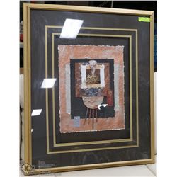 FRAMED DECORATIVE SHADOWBOX WALL ART ABSTRACT