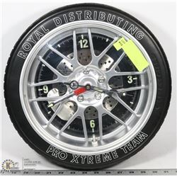 ROYAL DISTRIBUTING TIRE WALL CLOCK