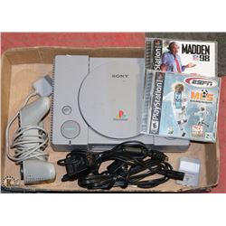 ORIGINAL SONY PLAYSTATION, INCL 2 GAMES, MEMORY
