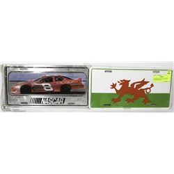 NASCAR & WALES COLLECTOR LICENSE PLATES.