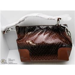 NEW RED SNAKESKIN PURSE WITH REMOVABLE