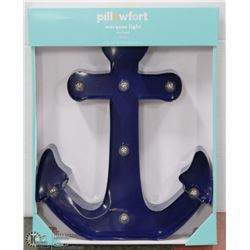 NEW ANCHOR  MARQUEE LIGHT, BLUE FINISH WITH LED