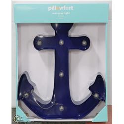 NEW ANCHOR  MARQUEE LIGHT, BLUE FINISH WITH LED