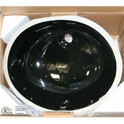 NEW BLACK CERAMIC UNDERMOUNT SINK