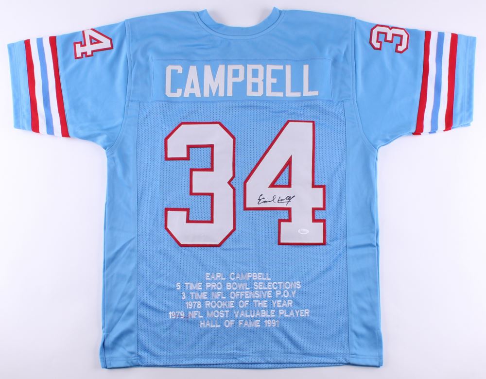 signed earl campbell jersey