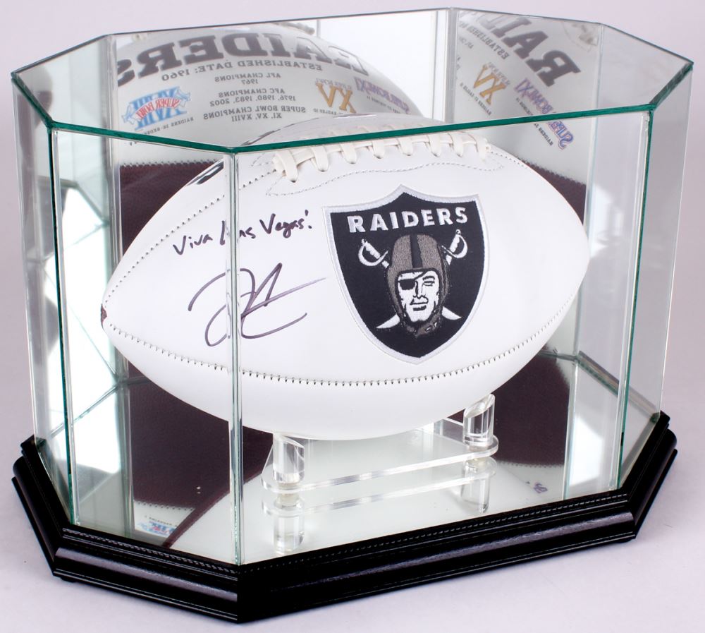 derek carr signed football